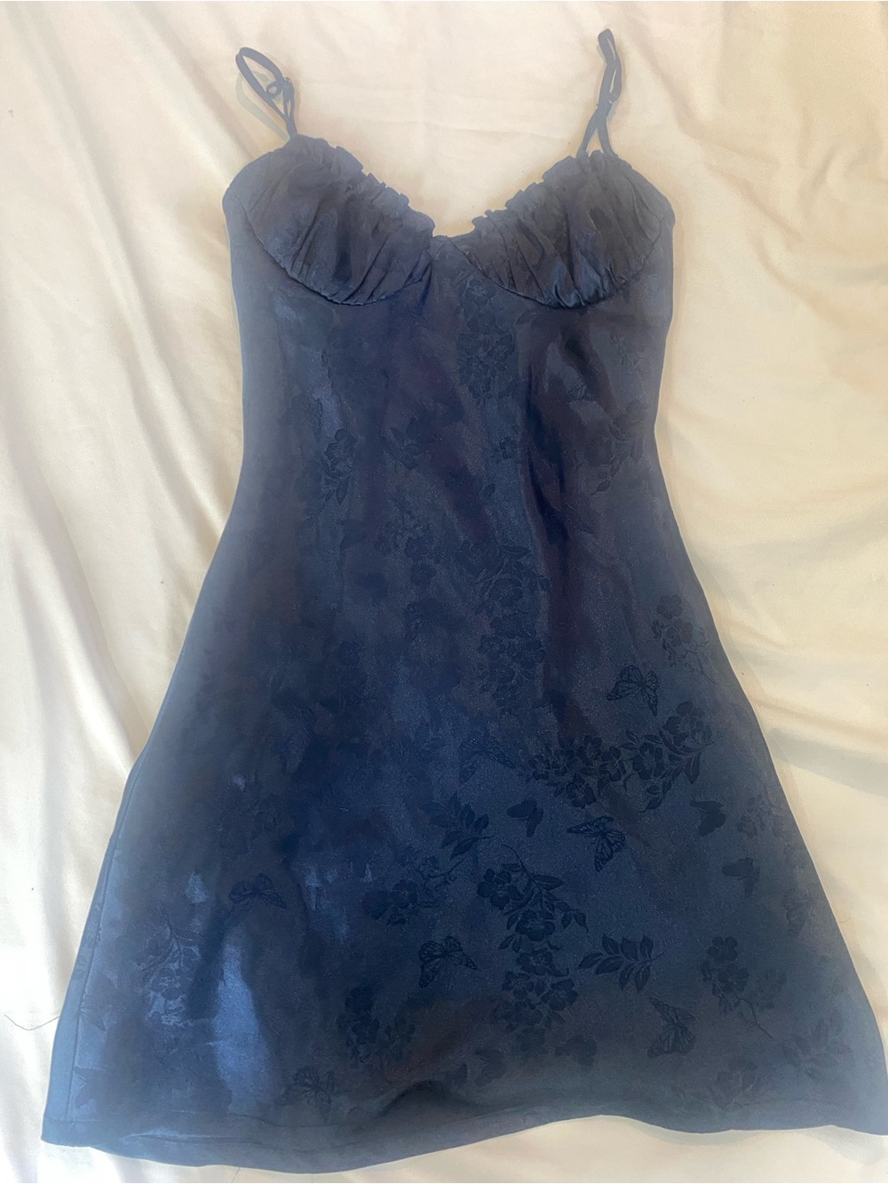 Lucy in the Sky Navy Floral Slip Mini Dress